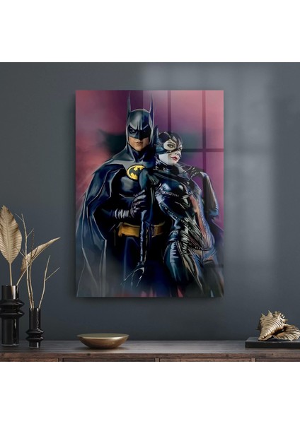 Cam Tablo Batman Cat Woman 50X70 cm