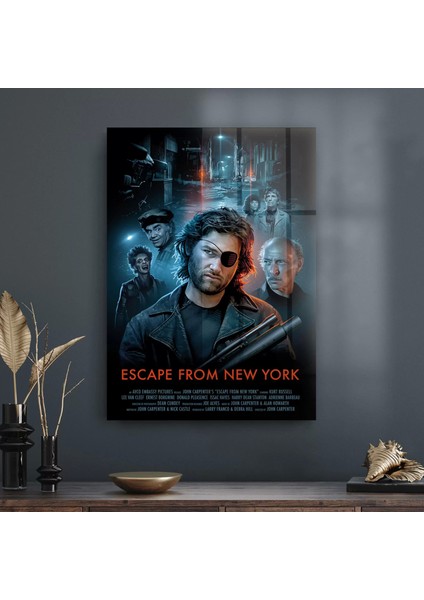 Cam Tablo Escape From New York Film Afişi 30X40 cm