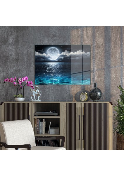 Cam Tablo Night Ocean 50X70 cm