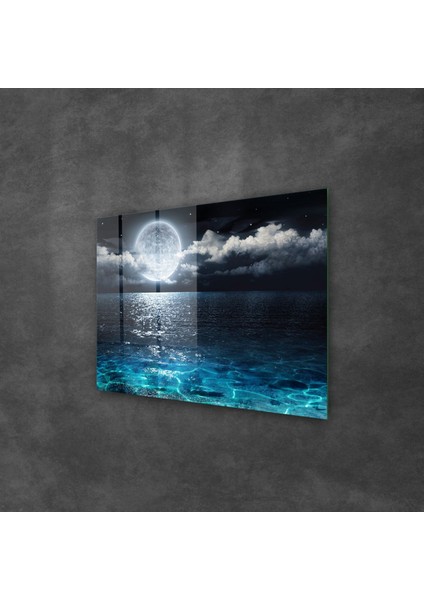 Cam Tablo Night Ocean 50X70 cm