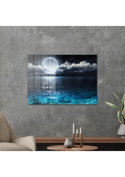 Cam Tablo Night Ocean 50X70 cm