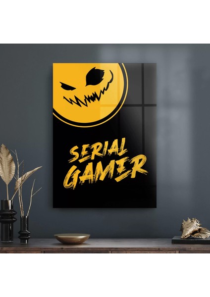 Cam Tablo Turuncu Serial Gamer Yazılı 30X40 cm