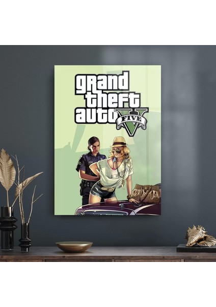 Cam Tablo Gta 5 30X40 cm