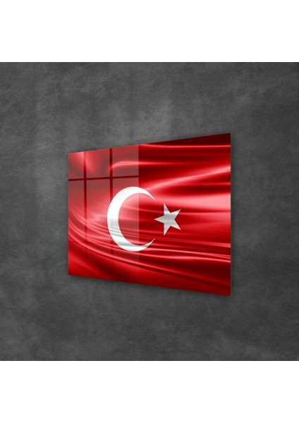 Cam Tablo Türk Bayrağı Desenli 50X70 cm fiyatları