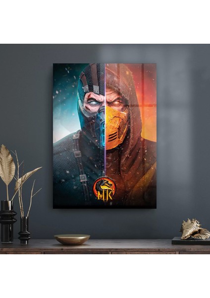 Cam Tablo Mortal Kombat Subzero Vs Scorpion Poster 30X40 cm