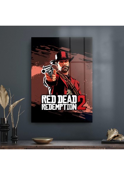Cam Tablo Red Dead Redemption 2 30X40 cm