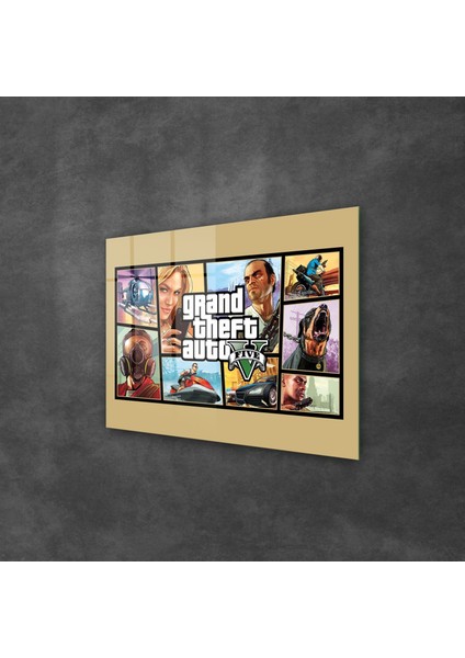 Cam Tablo Gamer Room Gta 30X40 cm fiyatları