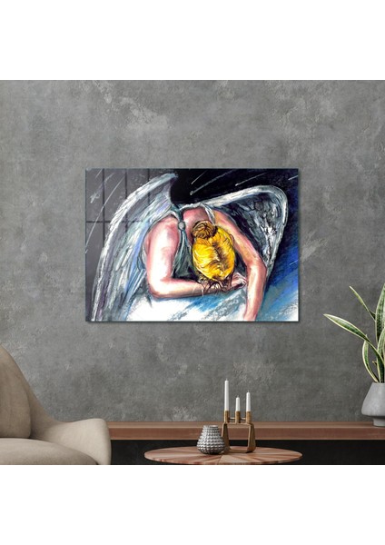 Cam Tablo Angel Wings 30X40 cm