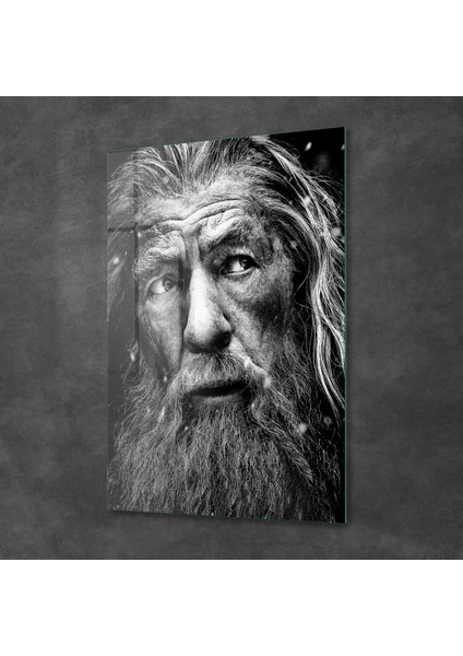 Cam Tablo Siyah Beyaz Gandalf 70X100 cm