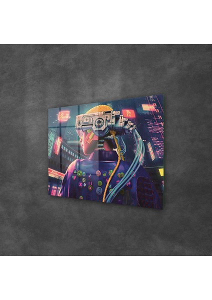 Cyberpunk Header Cam Tablo 30X40 cm