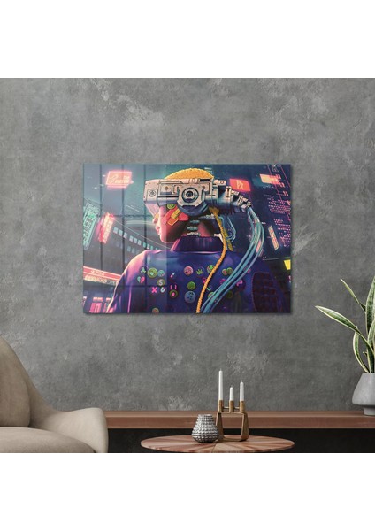 Cyberpunk Header Cam Tablo 30X40 cm