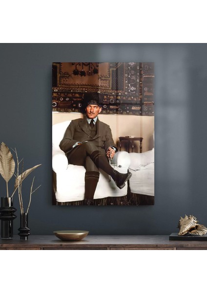Cam Tablo Atatürk Dekoratif 30X40 cm