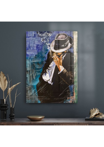 Cam Tablo Köşedeki Adam 70X100 cm