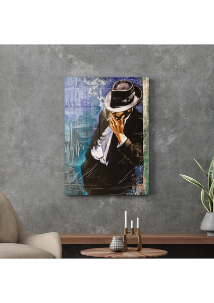 Cam Tablo Köşedeki Adam 70X100 cm