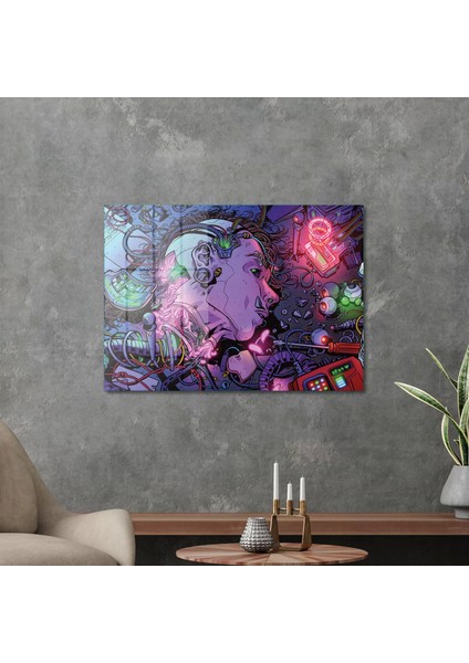 Cyberpunk Machines Cam Tablo 70X100 cm modelleri