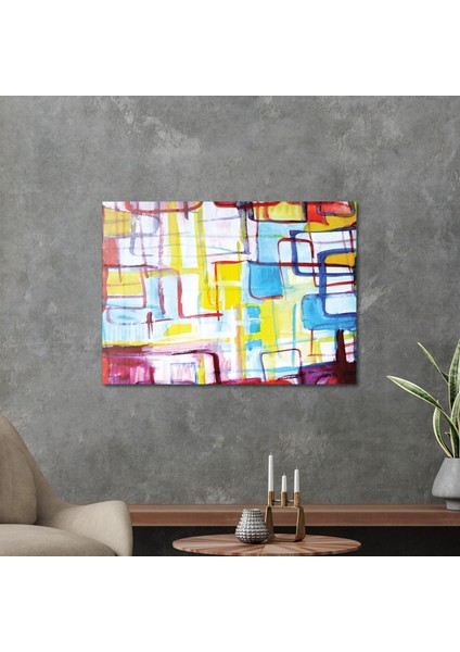 Cam Tablo Soyut Geometrik Çizgiler 30X40 cm modelleri