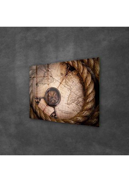 Cam Tablo Old World Map 30X40 cm fiyatları