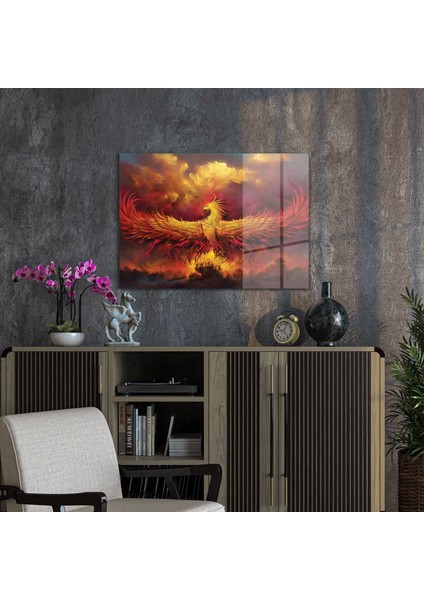Cam Tablo Phoenix Wall Art 30X40 cm