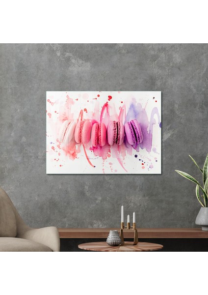 Cam Tablo Pembe Makaron 30X40 cm