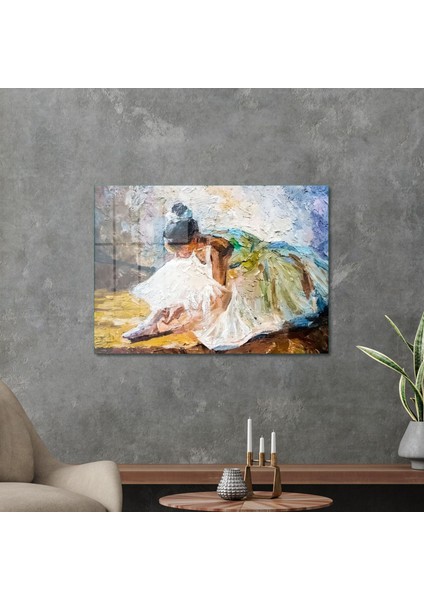 Cam Tablo Yağlı Boya Balerin 30X40 cm