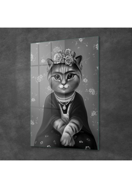 Cam Tablo Kedi Frida 70X100 cm fiyatları
