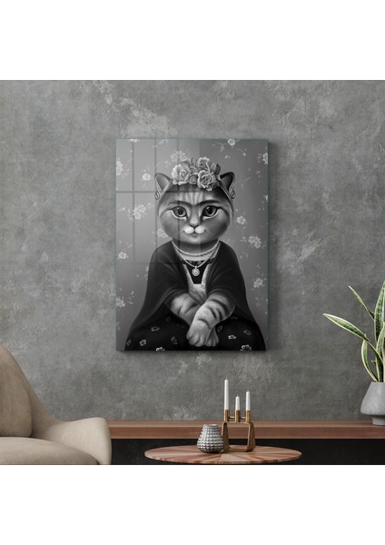 Cam Tablo Kedi Frida 70X100 cm modelleri