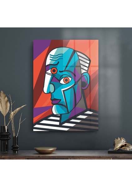 Cam Tablo Abstract Portre 70X100 cm