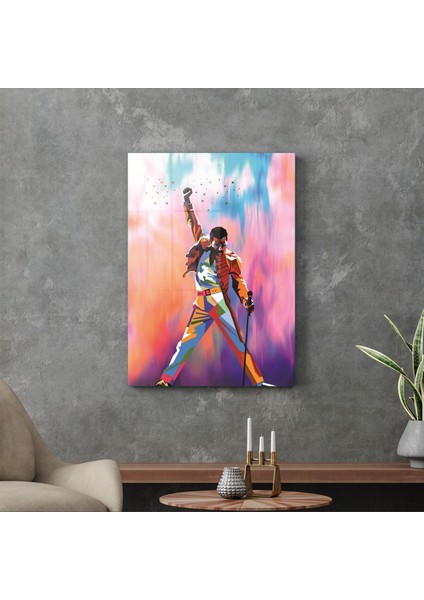 Queen Freddie Mercury Tablo Illüstrasyon 70X100 cm modelleri