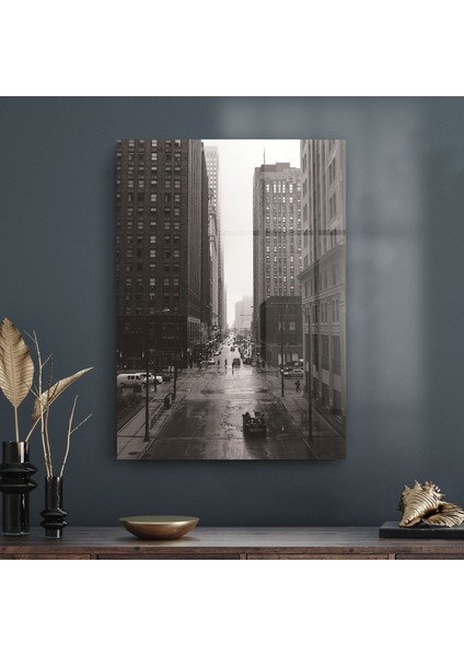 Şehir Manzarası Cam Tablo 70X100 cm