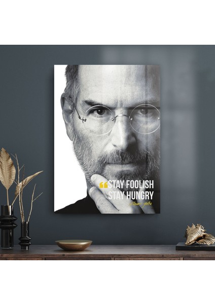 Cam Tablo Steve Jobs Quotes 70X100 cm