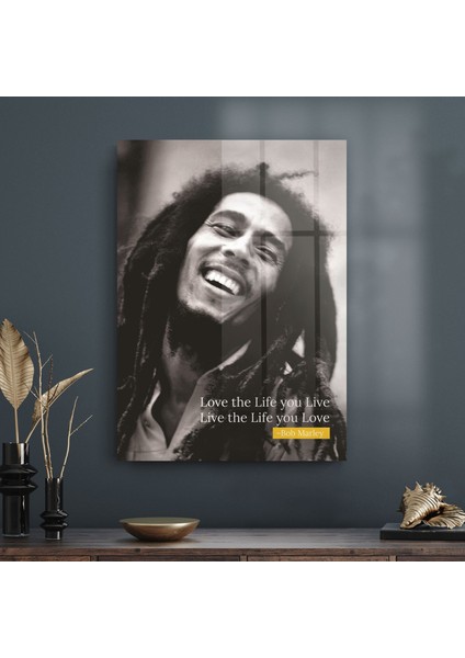 Cam Tablo Bob Marley 70X100 cm