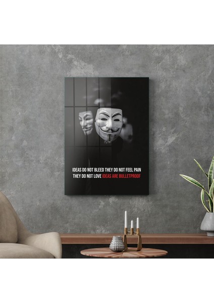 Cam Tablo V For Vendetta 70X100 cm