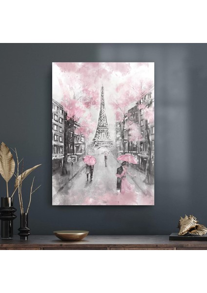 Cam Tablo Yağlı Boya Paris Eyfel 70X100 cm
