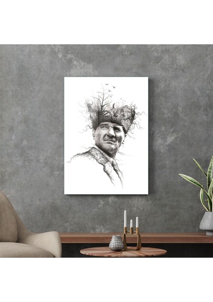 Atatürk Cam Tablo Özel Çizim 70X100 cm modelleri