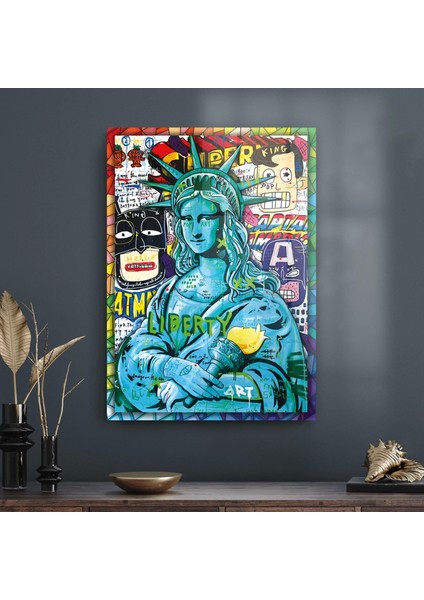 Cam Tablo Pop Art New York 70X100 cm