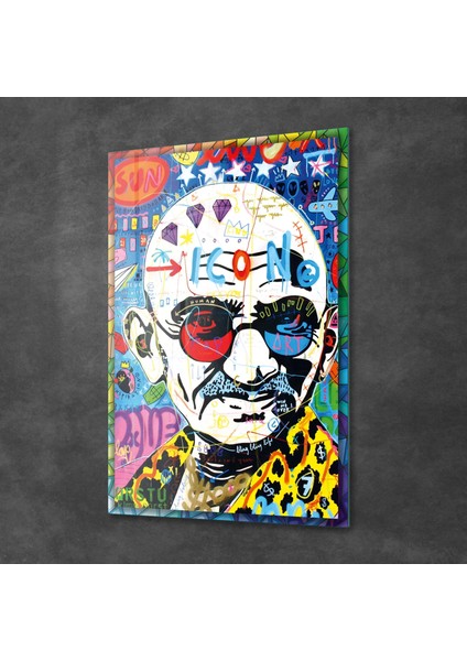 Cam Tablo Pop Art Gandhi 70X100 cm fiyatları