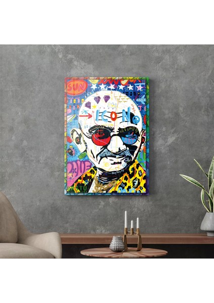 Cam Tablo Pop Art Gandhi 70X100 cm modelleri