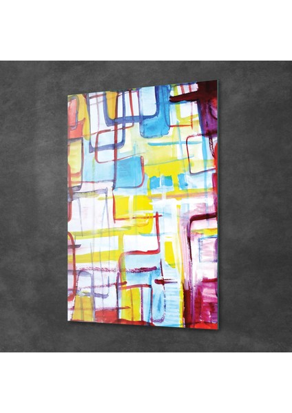 Cam Tablo Sulu Boya Soyut 70X100 cm fiyatları