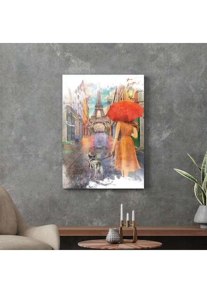 Cam Tablo Yağlı Boya Paris 70X100 cm modelleri