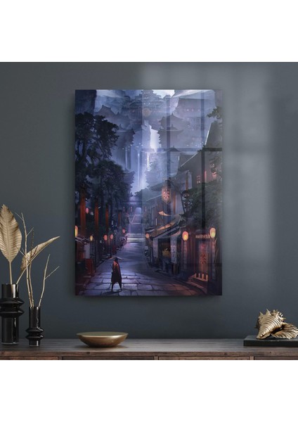 Cam Tablo Samurai Street 70X100 cm