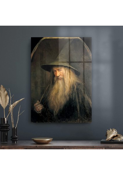 Cam Tablo Yüzüklerin Efendisi Gandalf 70X100 cm