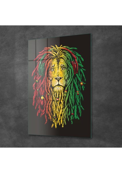 Cam Tablo Pop Art Lion 70X100 cm fiyatları