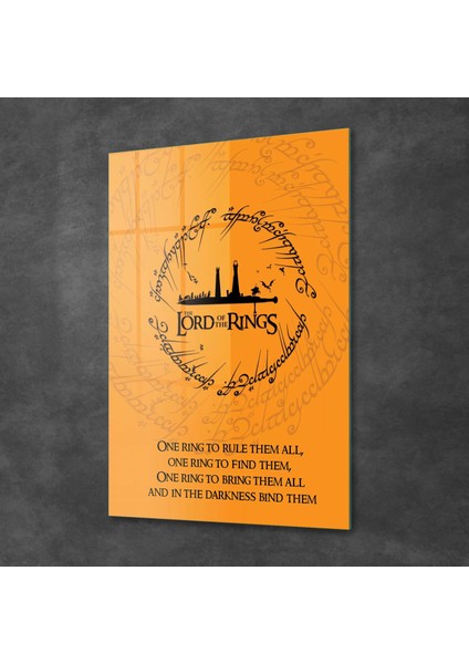 Cam Tablo Yüzüklerin Efendisi One Ring 70X100 cm fiyatları