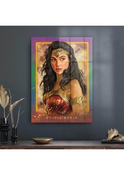 Cam Tablo Wonder Woman 70X100 cm