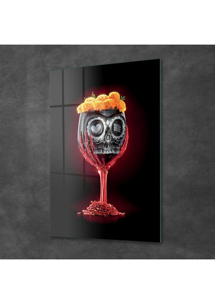 Cam Tablo Mexican Day Of Dead 70X100 cm