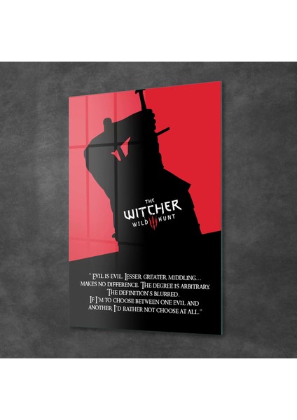 Cam Tablo Witcher Evil Is Evil 70X100 cm fiyatları