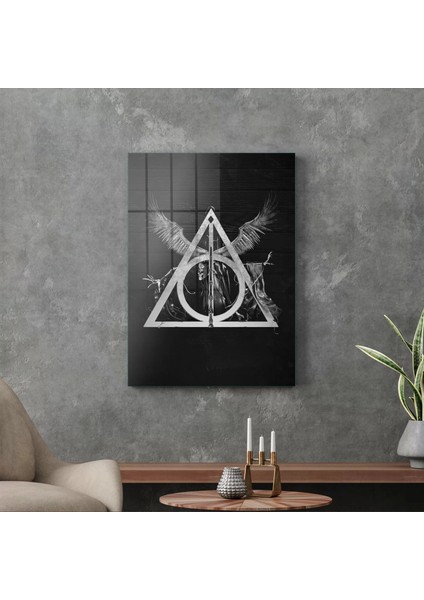 Cam Tablo Harry Potter Ölüm Yadigarları Logo 70X100 cm modelleri