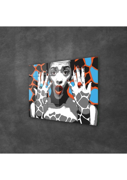 New Pop Art African Woman Style Cam Tablo 70X100 cm fiyatları
