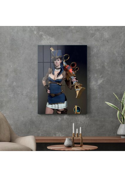 Cam Tablo Lol Caitlyn Kiramman 70X100 cm modelleri