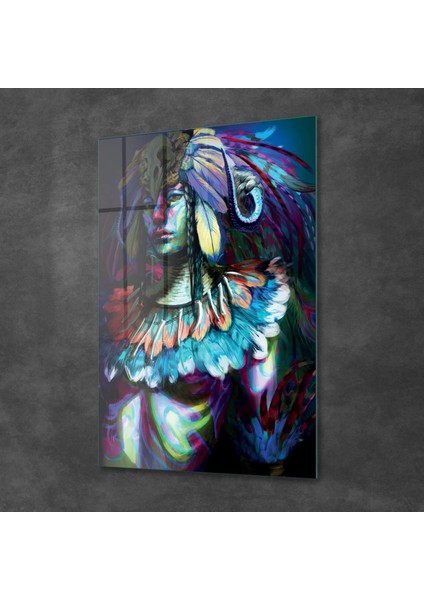 Cam Tablo Abstract Woman Shaman 70X100 cm modelleri